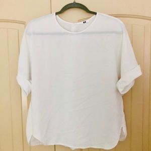 Uniqlo white blouse